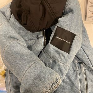 Alexander Wang denim puffer jacket size s